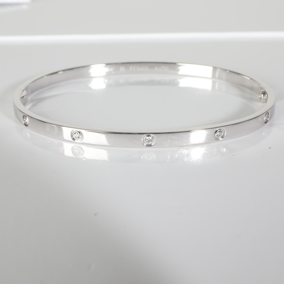 CARTIER Love Bracelet, Small Model, 10 Diamonds [White Gold] - Picture 6 of 6